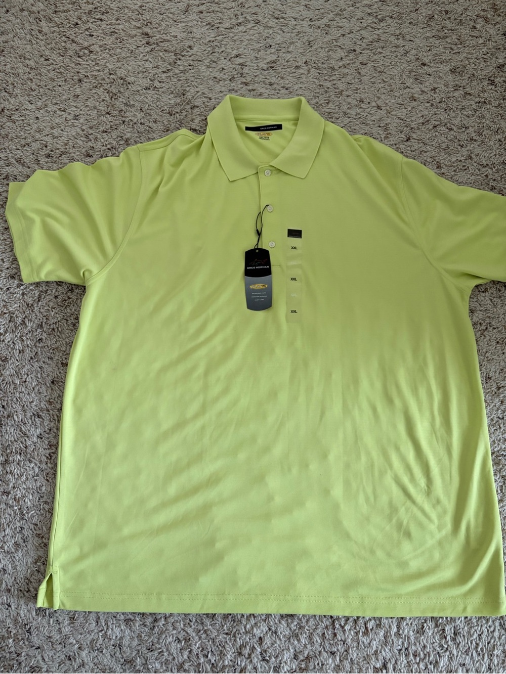 Greg Norman PlayDry Bright Yellow Polo Shirt
Size XXL
Brand new with tags